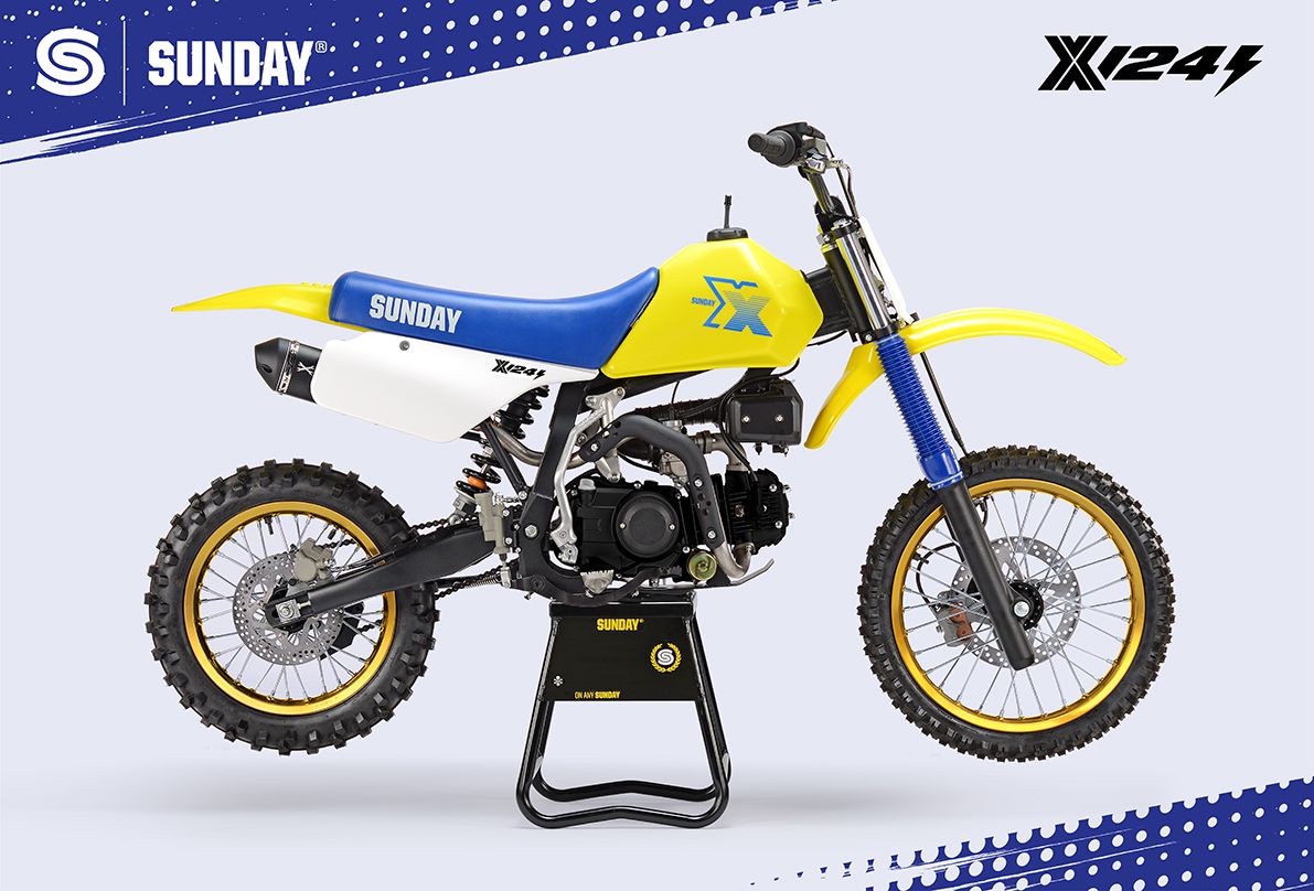 PIT BIKE - YCF SUNDAY X 124se SEMI AUTO JAUNE 2026