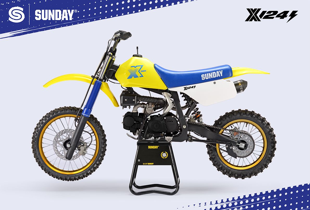 PIT BIKE - YCF SUNDAY X 124se SEMI AUTO JAUNE 2026 - Image 4
