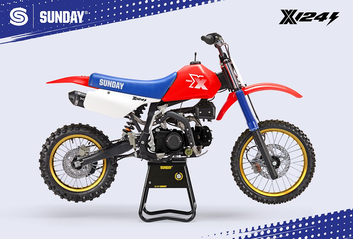 PIT BIKE - YCF SUNDAY X 124se SEMI AUTO ROUGE 2026